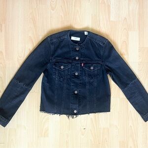 Levi's Altered Cropped Women's Black Jean Jacket